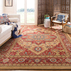 SAFAVIEH Mahal Collection 9' x 12' Red Natural MAH698A Traditional Oriental Non-Shedding Living Room Bedroom Dining Home Office Area Rug