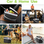 advwin 12 Volt Car Refrigerator 23Quart(22L) Electric Cooler/Warmer, Plug In Car Cooler with 110V AC Home Power Cord & 12V Car Adapter, Portable Refrigerator for Camping, Travel, RV(Black)