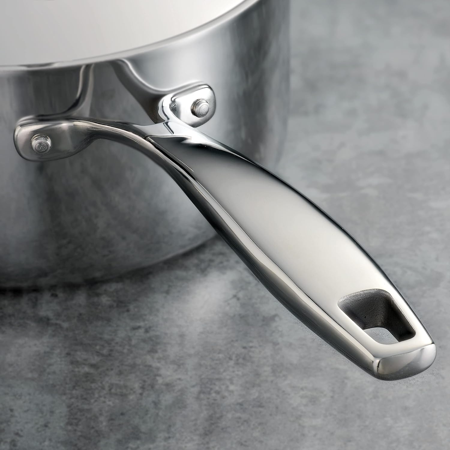Tramontina Signature Tri-Ply Clad Stainless Steel 4-Quart Sauce Pan with Lid, Induction-Ready, Dishwasher-Safe, NSF-Certified, Made in Brazil