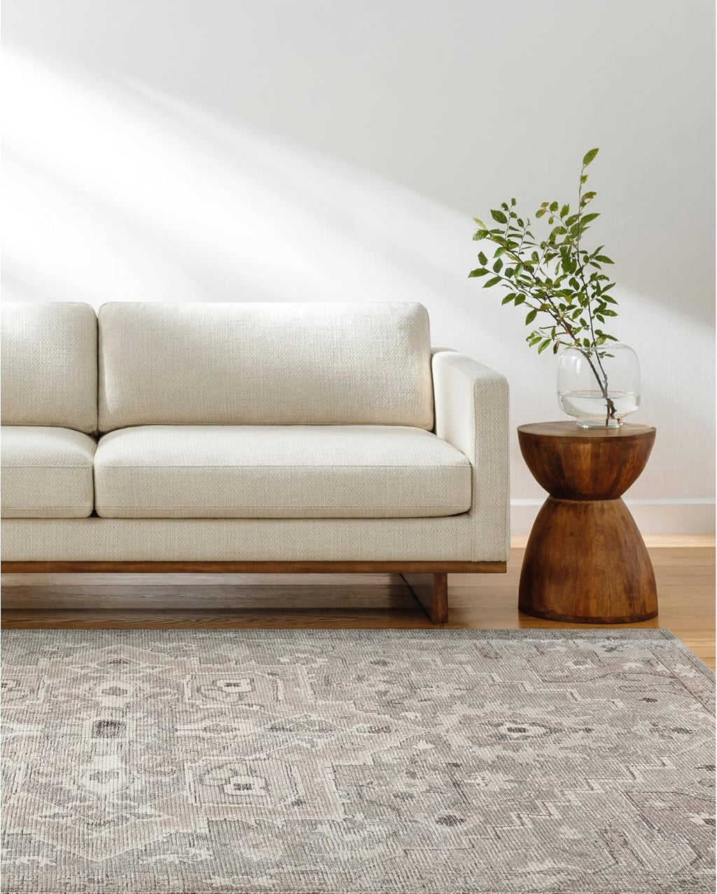 Livabliss x Becki Owens Elle Medallion Area Rug , 9'2" x 12', Light Grey