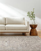 Livabliss x Becki Owens Elle Medallion Area Rug , 9'2" x 12', Light Grey
