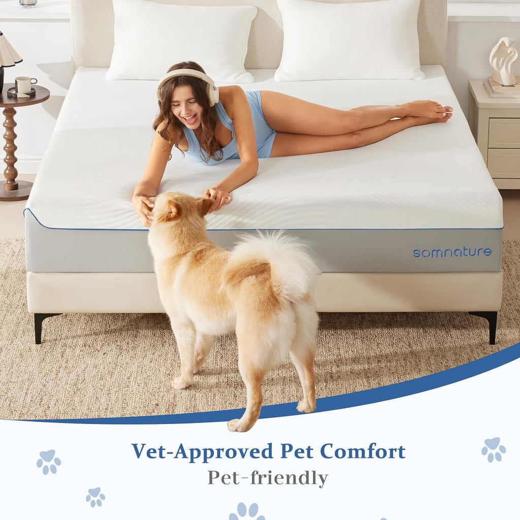King Mattress in a Box, 14 Inch Cooling Gel Memory Foam Mattress for Pressure Relief & Deep Sleep, Medium Firm with Motion Isolation, CertiPUR-US Certified, Fiberglass Free