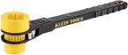 Klein Tools KT151T Lineman's Ratcheting Wrench with Bolt-Through Design, 3/4-Inch, 13/16-Inch, 1-Inch x 1-1/8-Inch Combination Square Socket