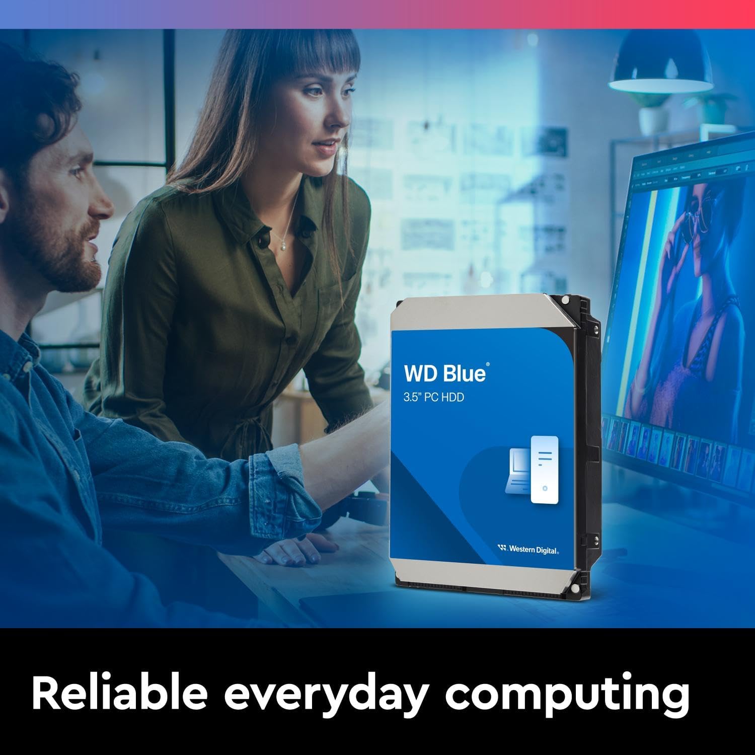 Western Digital 2TB WD Blue PC Internal Hard Drive HDD - 5400 RPM, SATA 6 Gb/s, 64 MB Cache, 3.5" - WD20EARZ (Renewed)