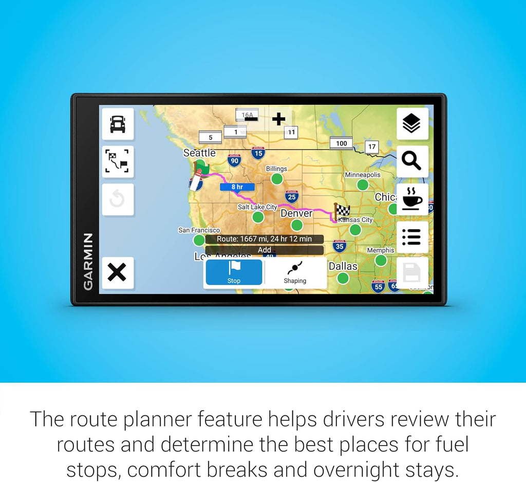 Garmin dezl OTR610  Large  Easy-to-Read 6" GPS Truck Navigator  Custom Truck Routing  High-Resolution Birdseye Satellite Imagery