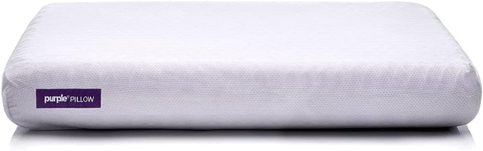 Purple Pillow - GelFlex Grid, Cooling Ergonomic Support for Side, Back, Stomach Sleepers - Adjustable Boosters for Personalized Height, Firm Feeling, Standard Size - Ultra-Durable
