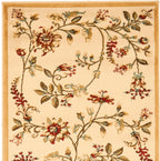 SAFAVIEH Lyndhurst Collection Area Rug - 8' x 11', Ivory & Multi, Traditional Floral Design, Non-Shedding & Easy Care, Ideal for High Traffic Areas in Living Room, Bedroom (LNH552-1291)