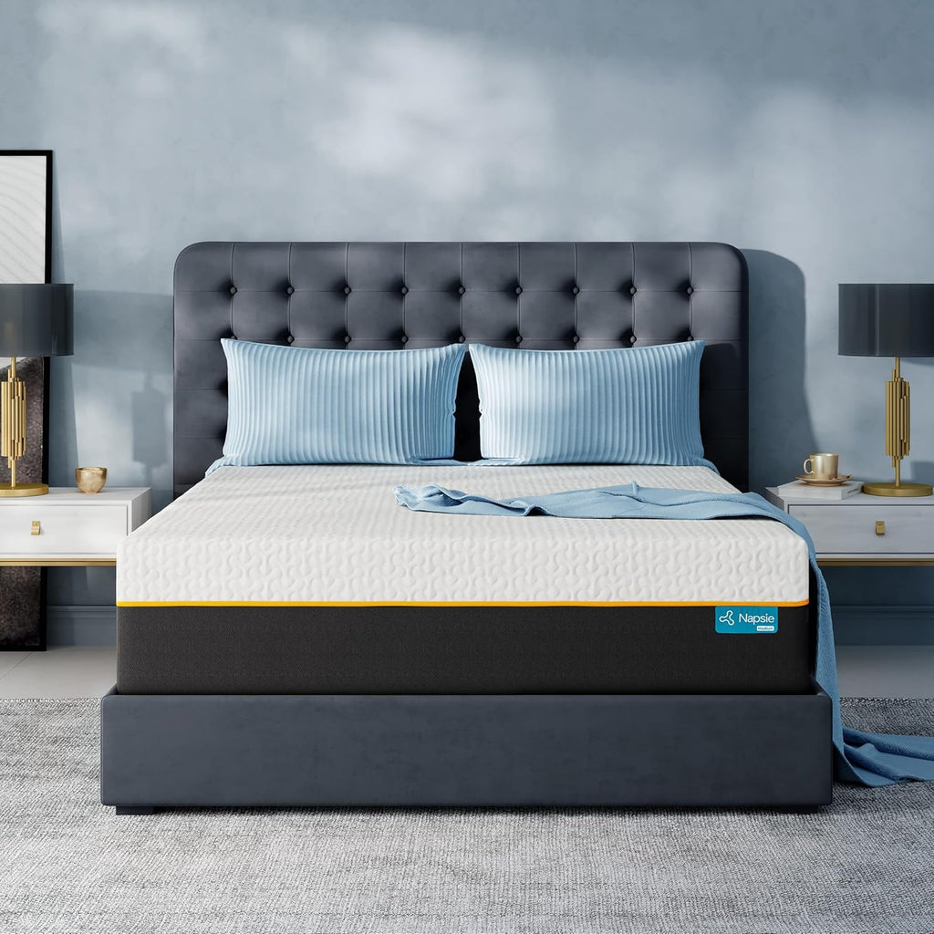 14 Inch King Size Mattress, Cooling Tencel Cover, King Memory Foam Mattress in a Box, Medium Plush King Size Bed for Back Pain Relief and Cool Sleep, CertiPUR-US Certified, Foam Made in USA