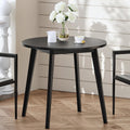 HOOBRO Bamboo Dining Table, Round Dining Table for 2, 27.5" Kitchen Table for Small Space, Writing Table, Easy to Assemble, for Dining Room, Living Room, Office, Kitchen, Apartment, Black BK71CZ01G1