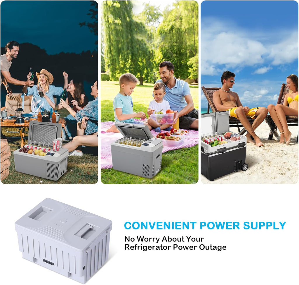 15600mA Car Refrigerator Battery 5-18 hours Long-lasting, Freezer Fridge Cooler, for Car, RV, Camping and Home Use