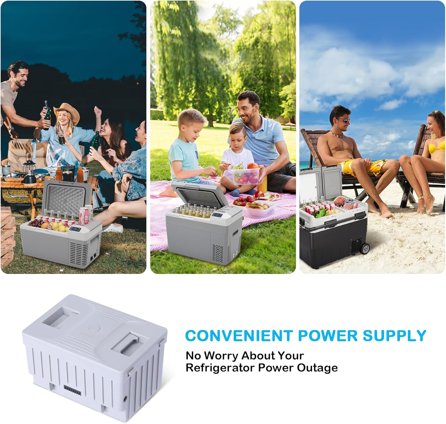 15600mA Car Refrigerator Battery 5-18 hours Long-lasting, Freezer Fridge Cooler, for Car, RV, Camping and Home Use