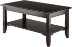 Winsome Nolan Coffee Table, Small Table with Shelf Storage, Practical and Elegant Living Room Decor, Stylish Furniture Essentials for New Homes, Apartments