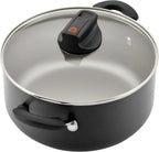 Farberware Smart Control Nonstick Cookware Pots and Pans Set, 14 Piece, Black