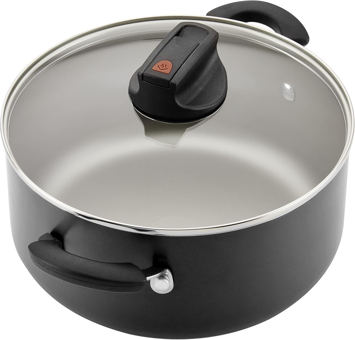 Farberware Smart Control Nonstick Cookware Pots and Pans Set, 14 Piece, Black