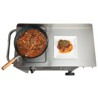 Cuisinart Outdoor Wok Station, 50,000 BTU Propane Outdoor Wok Burner w Prep Table, 14测 Carbon Steel Wok for Stir Fry, Searing, BBQ  Black