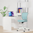 HYLONE Drafting Chair Adjustable Height Tall Office Chairs Standing Desk Chair Rolling Stool Chair Armless Office Drafting Chair Blue