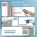 Antarctic Star 8000BTU Portable Air Conditioner 3-in-1 with 24H Timer，Sleep Mode, Dehumidifier, 2 Fan Speeds, Fast Cooling AC Unit with Remote, Digital Display for Home/Office