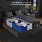 Queen Mattress,12 Inch Queen Size Hybrid Mattresses with Memory Foam and Individual Pocket Spring for Motion Isolation,Pressure Relief,CertiPUR-US.