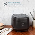 Aroma Housewares Professional 12-Cups (Cooked) / 3Qt. 360° Induction Rice Cooker & Multicooker (ARC-7606B), Black, 12 Cup