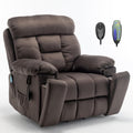 Oversized Power Recliner Chair for Elderly, Big and Tall Electric Lift Recliners with Massage and Heat, Overstuffed Wide Large Living Room Reclining Sofa, Hidden Cup Holder, Velnet Dark Brown