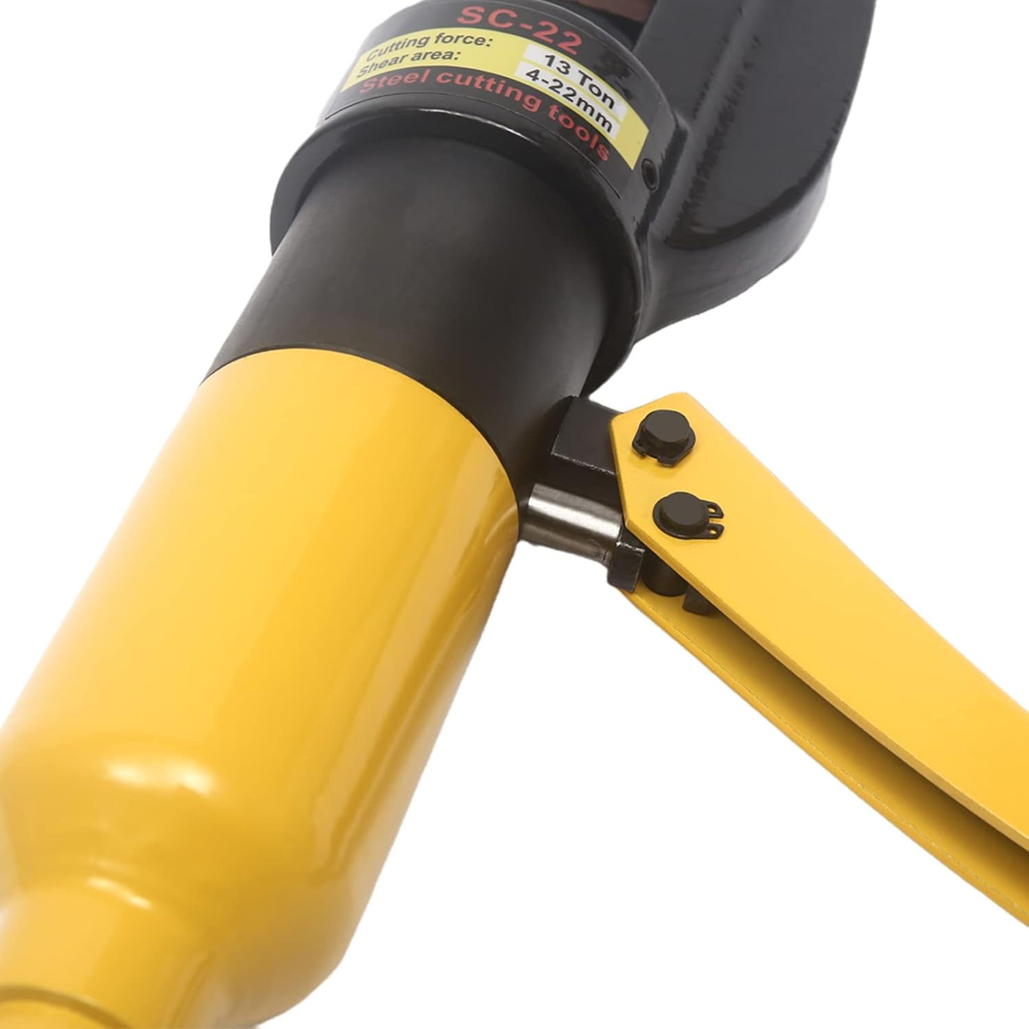 Hydraulic Rebar Pliers - Portable Hydraulic Rebar Cutter for Concrete Construction - Cuts 1/4" to 7/8" / 4mm to 22mm - 12ton - Handheld Cutting Tool With Box