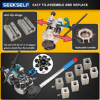 Professional Brake Line Flaring Tool Kit for 45 & 37 Degree Single, Double and Bubble Flares, 3/16", 1/4", 5/16", 3/8" and 4.75mm Steel Copper Metal Tubing