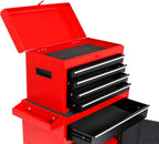 Rolling Tool Chest with 5 Drawers, Metal Storage Cabinet, Lockable Tool Storage Box Metal Organizer (Red)