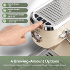 Gevi 20 Bar Espresso Coffee Machine with Burr Grinder Set | 35 Precise Grind Settings | Milk Frother for Latte Cappuccino | Professional Home Barista Kit | Gift for Coffee Lovers