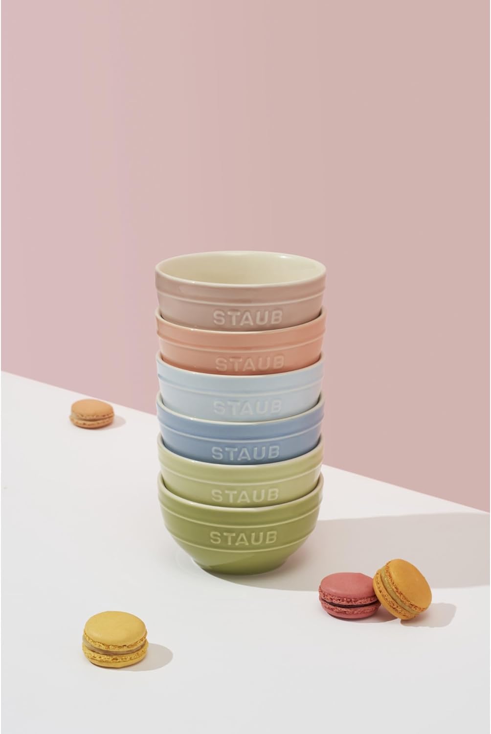 Staub Ceramic 6-pc 4.75-inch Small Universal Bowl Macaron Pastel Colors
