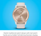 Garmin vívomove Trend  Stylish Hybrid Smartwatch  Long-Lasting Battery Life  Dynamic Watch Hands and Touchscreen Display  Ivory
