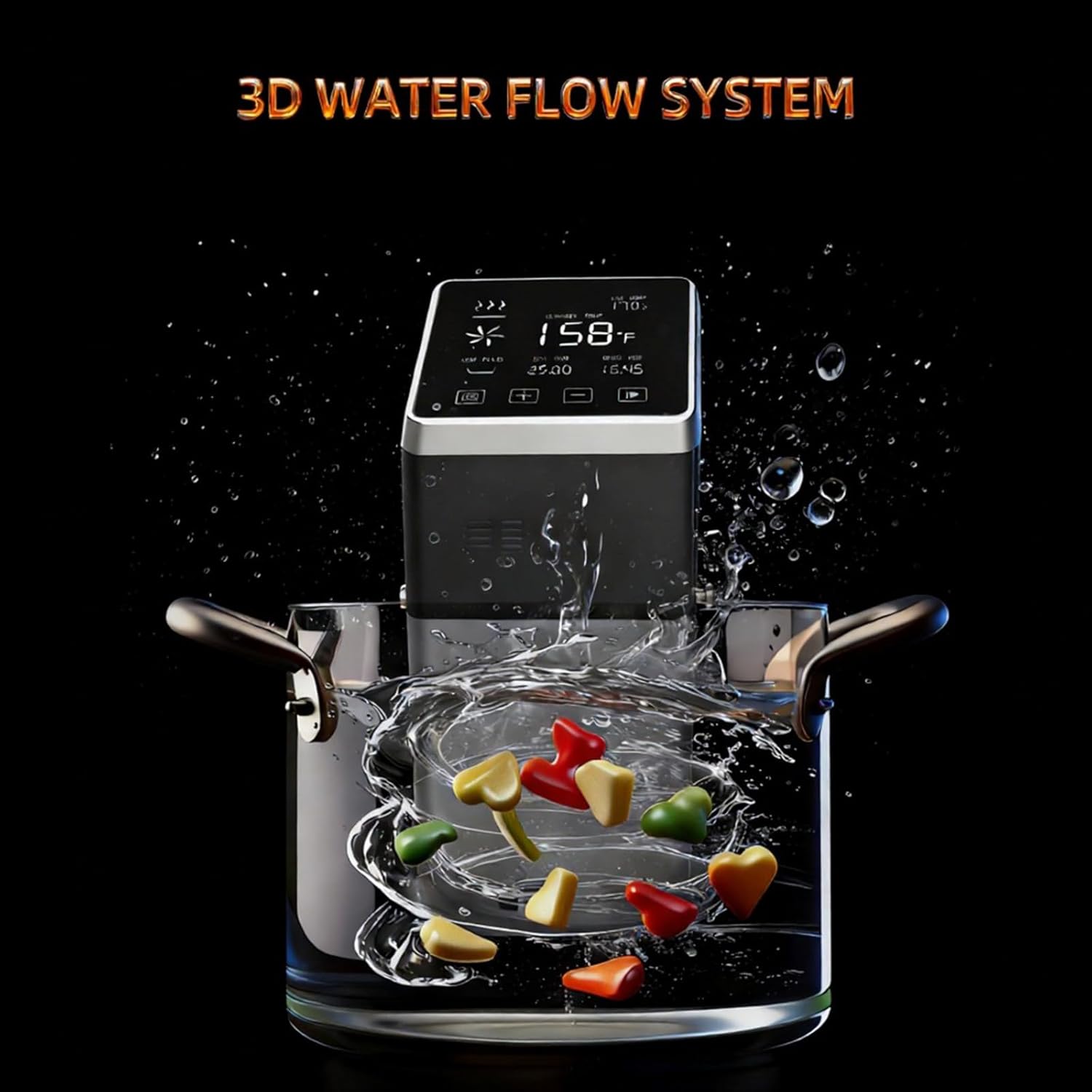 Commercial Sous Vide Precision Cooker 1400W | Fast-Heating Immersion Circulator | Thermal Sous Vide Machine with Accurate Temperature & Timer | IPX7 Waterproof | Quiet | For Restaurants & Home Kitchen