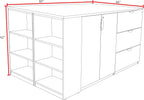 Regency Legacy Stand Up Storage Cabinet/ 3 Lateral File Quad with Bookcase End- Cherry