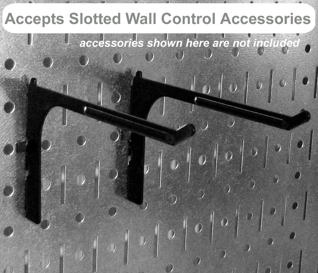 Wall Control Pegboard Organizer 4 ft. Metal Pegboard Standard Tool Storage Kit with Black Toolboard and Black Accessories