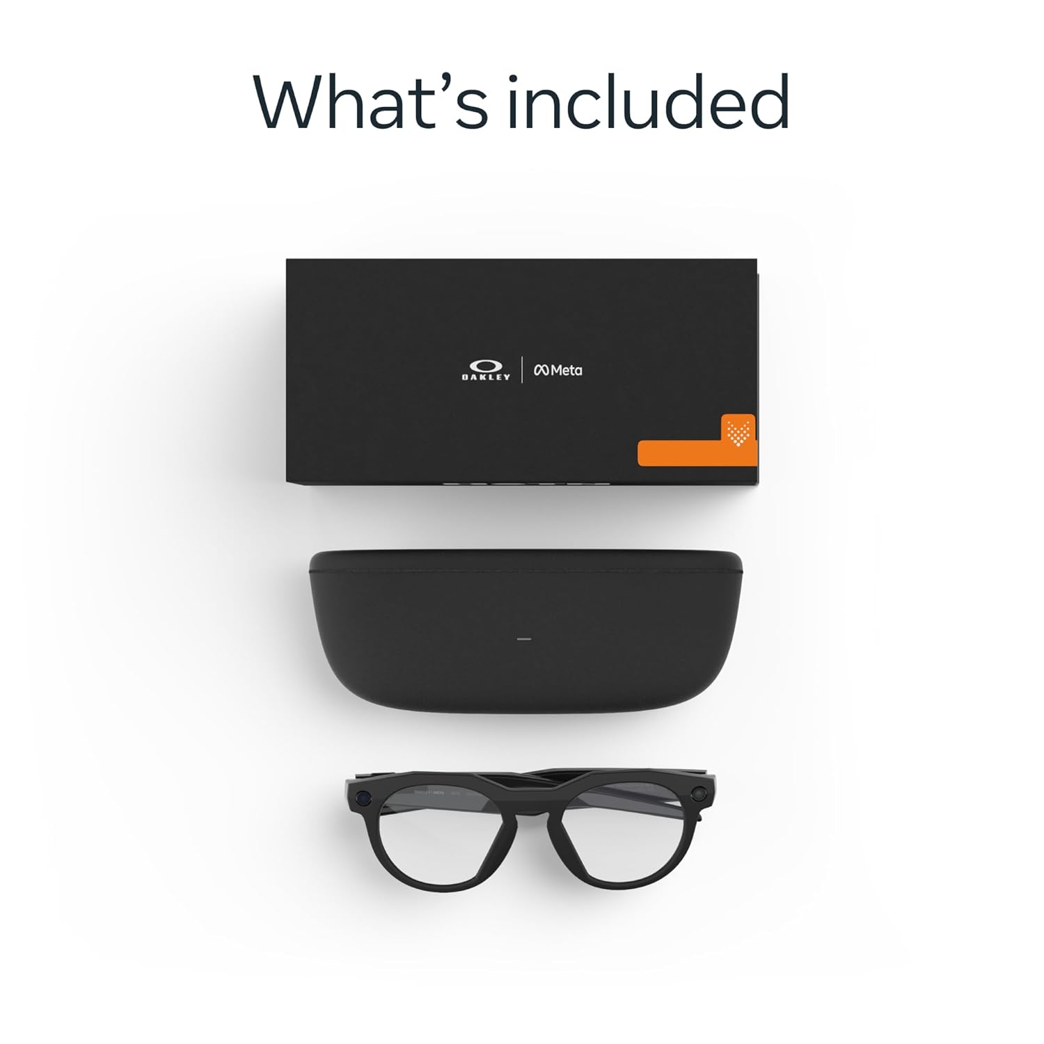 Oakley Meta HSTN  Black | Smart AI Glasses for Men  Women — Performance for Sports  Athletes — Camera  Audio  Video — 8 Hour Battery — 3K HD Resolution — Clear Lenses