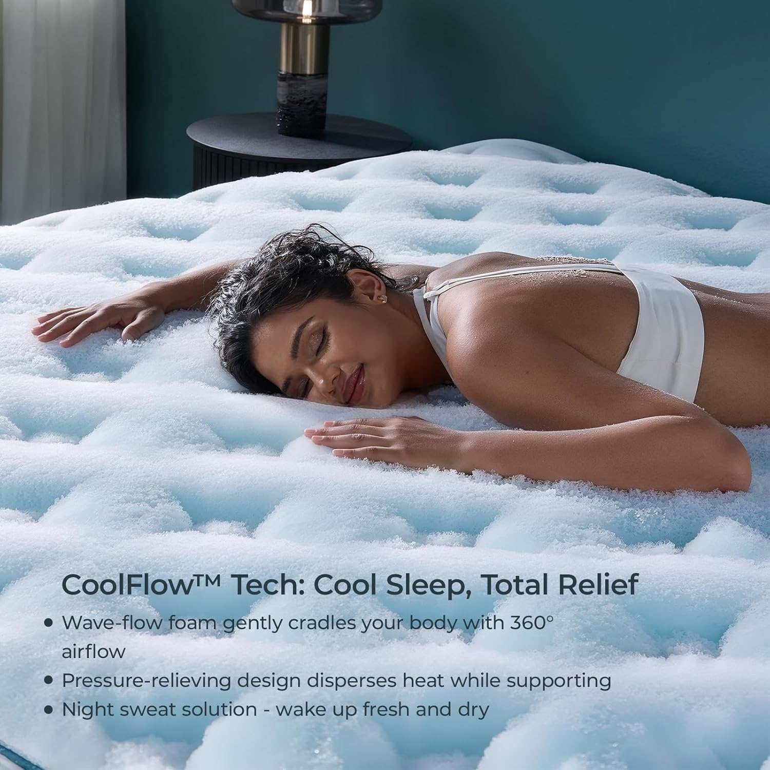 12 Inch King Hybrid Mattress in a Box – Medium Firm Support with Cooling Gel Memory Foam & Pocket Coils – Enhanced Pressure Relief, Motion Isolation & Breathable Comfort