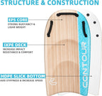 Contour Surf DuoSlider 45'' Body Board Bodyboards with Handles Surfboards for Two Person Parent-Child Surfing Bodyboard for Big Guys Dual Riders Hand Held Body Boards for Beach Adults