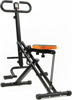 Squat Machine for Home, Squat Rowing Machine with Adjustable Resistance Bands, Foldable Exercise Equipment, Squat Assist Trainer for Glutes Ab Back Legs Workout