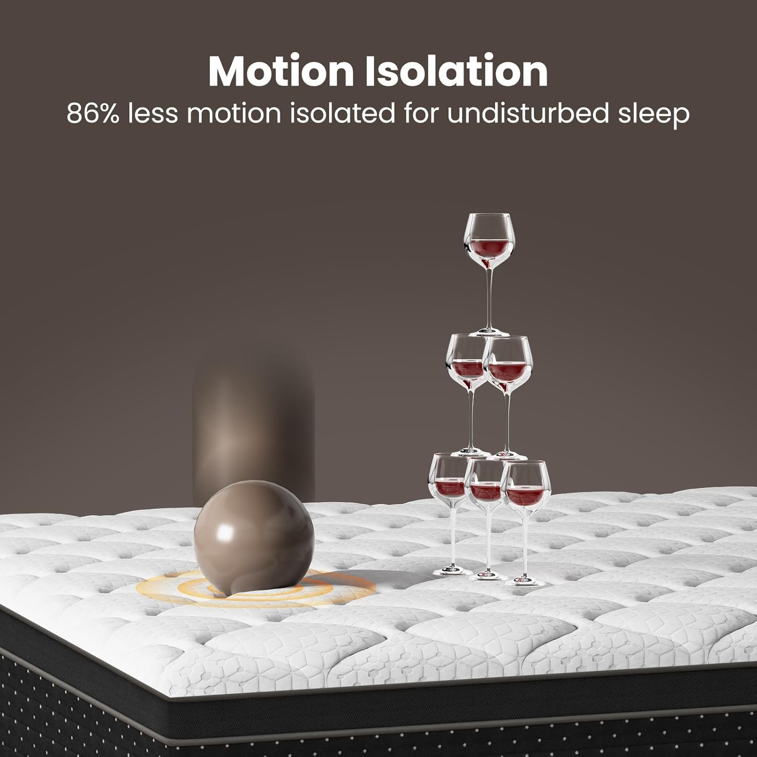 Firm Queen Mattress, 14 Inch Deep Sleep Hybrid Mattress with Extra Back & Hip Support, Motion Isolation with Fiberglass-Free, CertiPUR-US Certified, 365-Night Trial