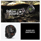 Garmin Instinct® 3 45mm  Solar Charged Display  Rugged Outdoor GPS Smartwatch  Metal-Reinforced Bezel  Built-in Flashlight  Black