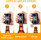 Custom Automatic Beer Bottle Opener, Personalized Magnetic Stainless Steel Push & Pull Bottle Openers, Openning Tool for Home Bar