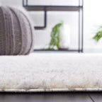 SAFAVIEH Berber Shag Collection Area Rug - 9' x 12', Ivory & Light Grey, 1.2-inch Thick Ideal for High Traffic Areas in Living Room, Bedroom (BER563F)