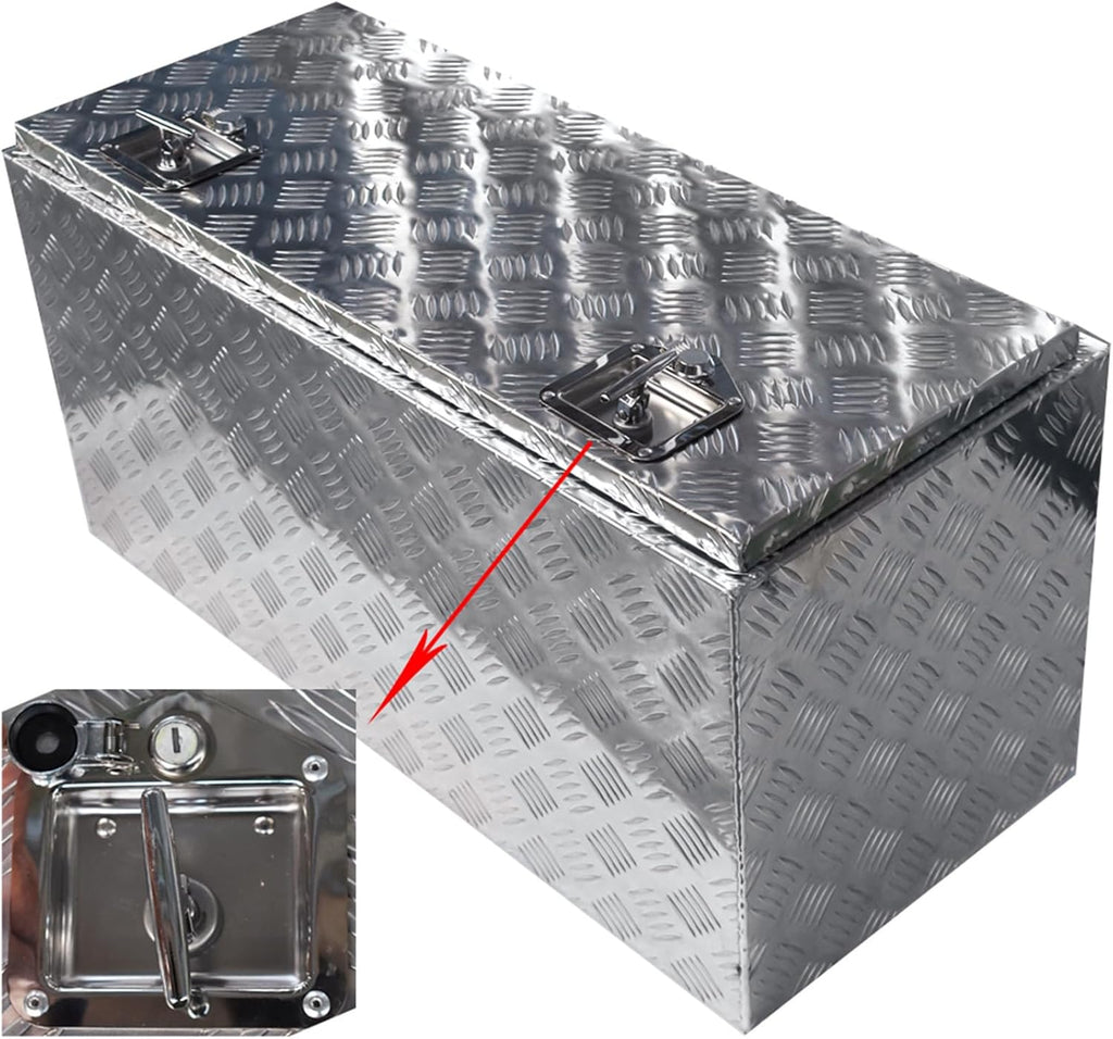 labwork 30" Aluminum Truck Tool Box with Lock for Pickup Trailer Flatbed RV Storage