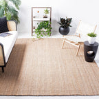 SAFAVIEH Area Rug 9x12 - Natural Fiber Collection - Large - Natural Brown, Handmade Jute, Basketweave Design (NF401A)