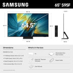 SAMSUNG 65-Inch Class OLED S95F 4K Glare Free Smart TV (2025 Model) NQ4 AI Gen3 Processor  OLED HDR Pro  Motion Xcelerator 164Hz  Dolby Atmos  Samsung Vision AI  Alexa Built-in