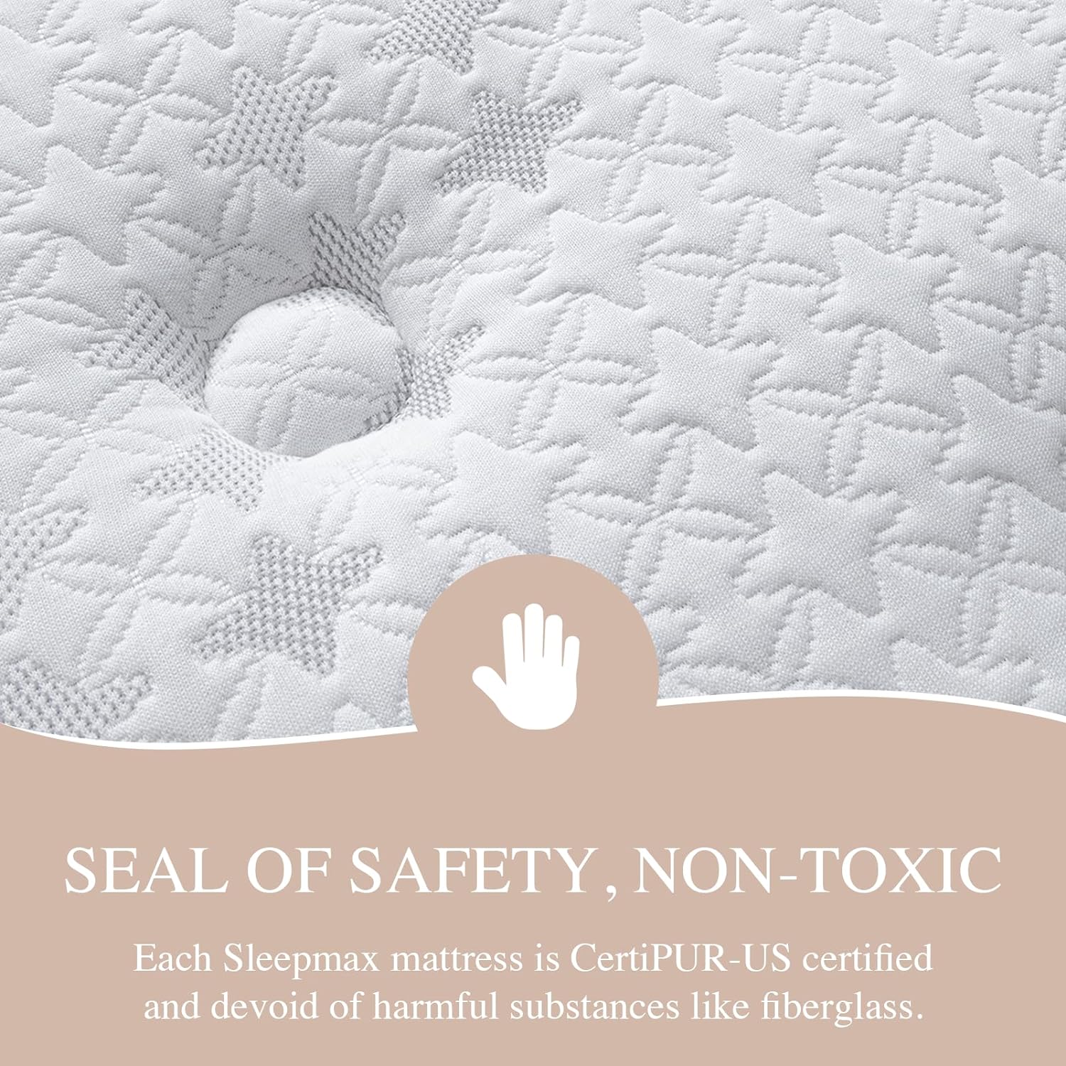 Sleepmax Firm Queen Size Mattress 14 Inch - Deep Sleep Hybrid Mattresses Enhanced Pain Relief - Cooling Firm Bed in a Box with Lumbar & Hip Support - 365-Night Trial, Forever Warranty, Fiberglass-Free