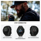 Garmin tactix® 8 51mm  Solar Charged Display  Elite  Premium Tactical GPS Smartwatch  Includes Applied Ballistics Elite™ Solver  Titanium Bezel  Sapphire Lens  40-Meter Dive Rating