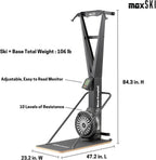 Bear KompleX MAX Trainer Machine - Indoor Trainer Equipment with Floor Stand and Wall-Mount Included, Full Body Workout Cardio, 10-Level Air Resistance System, Home Gym Fitness Equipment for Crossfit