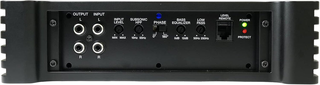 Rockville DBM12 2000W Peak/500W RMS Mono 2-Ohm Marine Amplifier  Waterproof Covers  Bass Remote  Class-D Power  Designed for Boat Audio Systems
