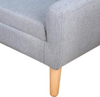 Qaba 2-Seat Kids Sofa, Toddler Sofa Couch, Linen-Like Fabric and Wooden Frame Sofa Chair for Ages 3-7, 11" High Seat, Gray