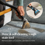 BISSELL Revolution HydroSteam Carpet Cleaner, Upright Deep Cleaner, HydroSteam Technology, 4-inch Self-Cleaning Tough Stain Tool & Formulas Included, 4123